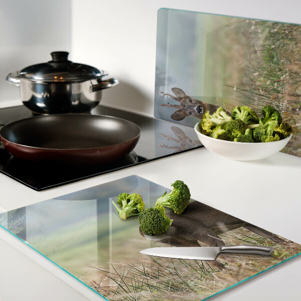 Schneidebrett glas Reh in seinem natürlichen Lebensraum