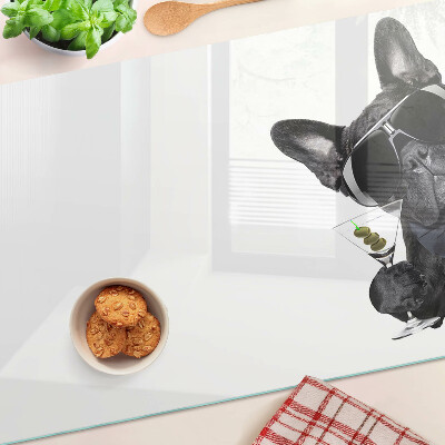 Schneidebrett Hund mit Sonnenbrille