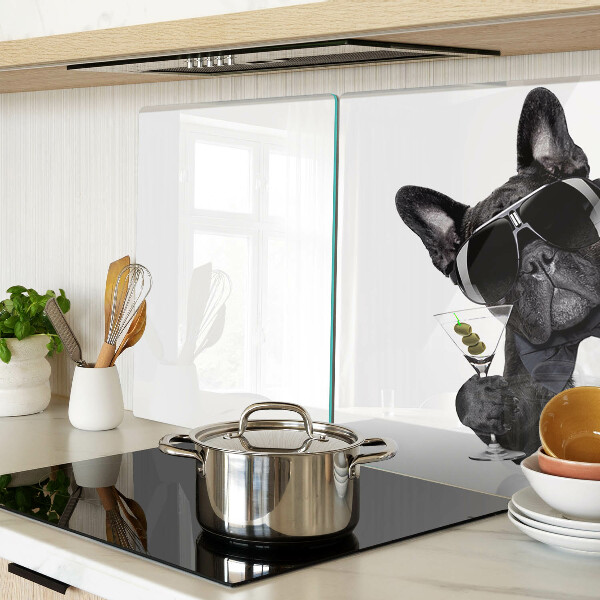 Schneidebrett mit Aufdruck eines Hundes mit Sonnenbrille