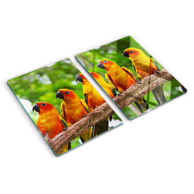 Schneidebrett Papageien auf einem Ast
