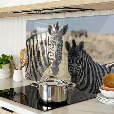 Schneidebrett glas Zebras in ihrem natürlichen Lebensraum