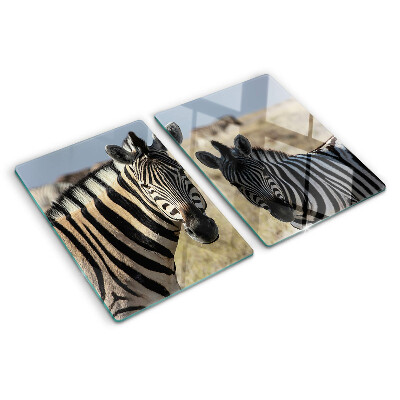 Schneidebrett glas Zebras in ihrem natürlichen Lebensraum