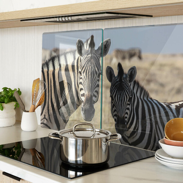 Schneidebrett glas Zebras in ihrem natürlichen Lebensraum