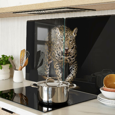 Glas schneidebrett Leopard in Bewegung