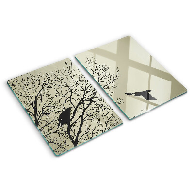 Schneidebrett glas Vögel auf den Ästen