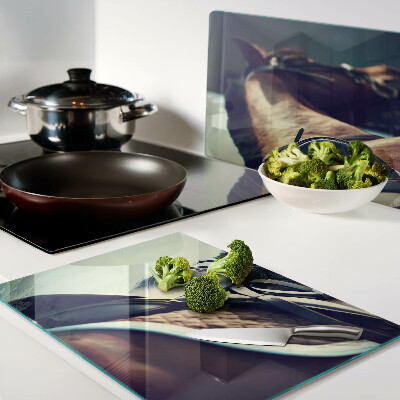 Glas schneidebrett Pferde und Reitzubehör