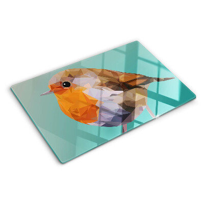 Glas schneidebrett Low-Poly-Vogel