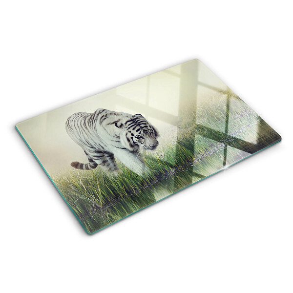 Schneidebrett Tiger im Gras
