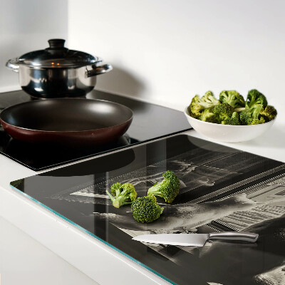 Schneidebrett glas Katzen am Fenster