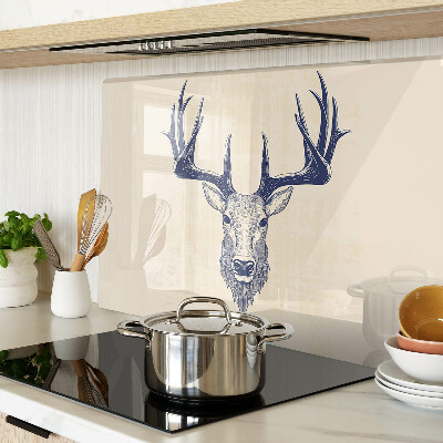 Glas schneidebrett Elch mit Geweih