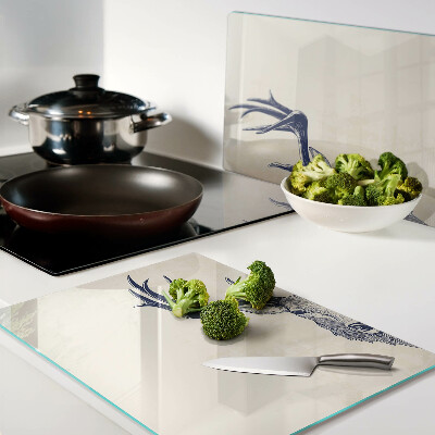 Glas schneidebrett Elch mit Geweih