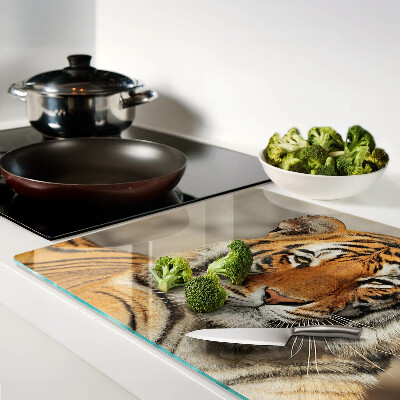 Schneidebrett mit Tiger-Motiv im natürlichen Stil