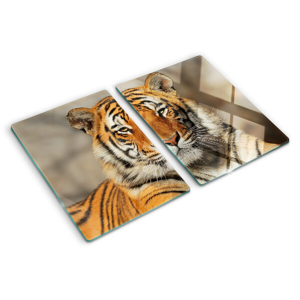 Schneidebrett mit Tiger-Motiv im natürlichen Stil