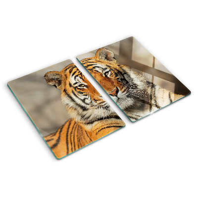 Schneidebrett Ein Tiger in seinem natürlichen Zustand