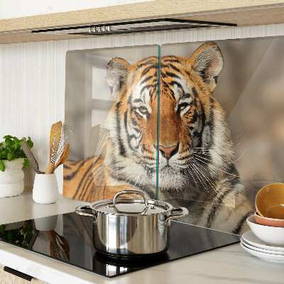 Schneidebrett mit Tiger-Motiv im natürlichen Stil