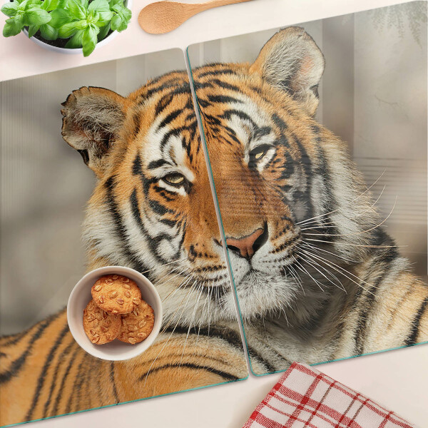 Schneidebrett Ein Tiger in seinem natürlichen Zustand