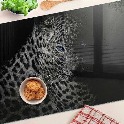 Glas schneidebrett Linker Panther mit blauen Augen