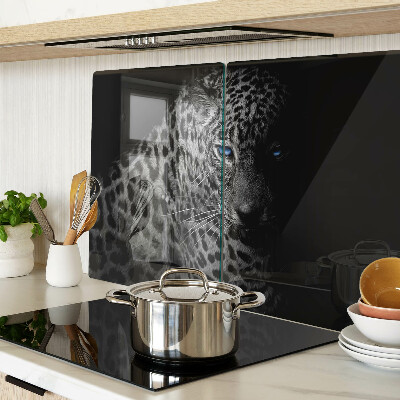 Glas schneidebrett Linker Panther mit blauen Augen