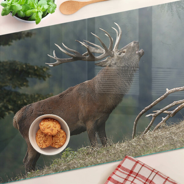 Glas schneidebrett Hirsche in ihrem natürlichen Lebensraum