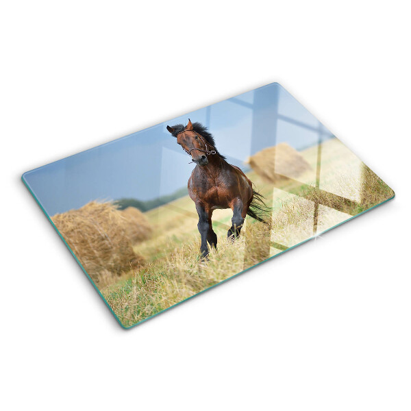 Schneidebrett Ein Pferd auf der Wiese