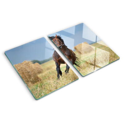 Schneidebrett Ein Pferd auf der Wiese