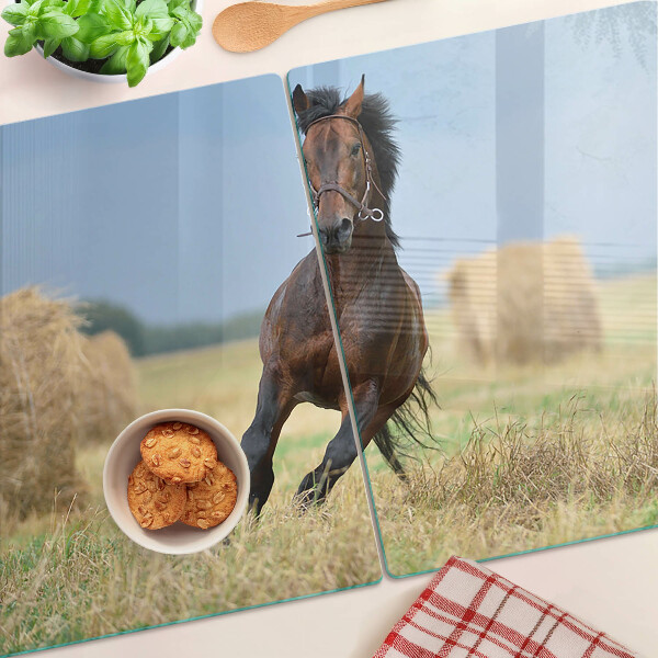 Schneidebrett Ein Pferd auf der Wiese