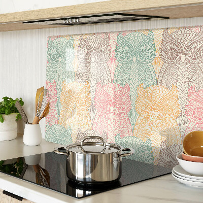 Schneidebrett Blumen- und Vogelmotiv