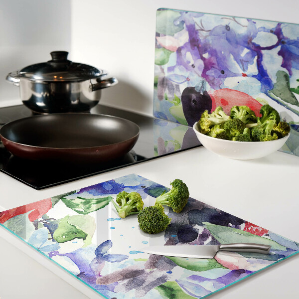 Glas schneidebrett Ein Vogel vor einem Blumenhintergrund