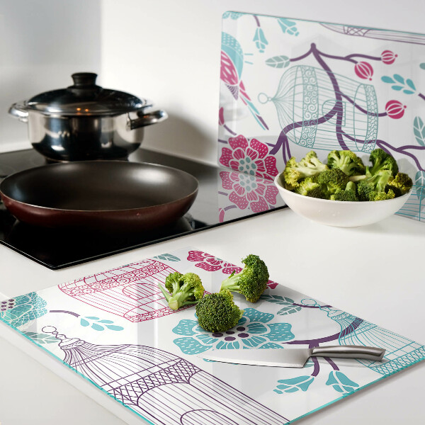 Schneidebrett Vogel- und Blumenkäfige