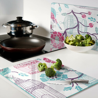 Schneidebrett Vogel- und Blumenkäfige