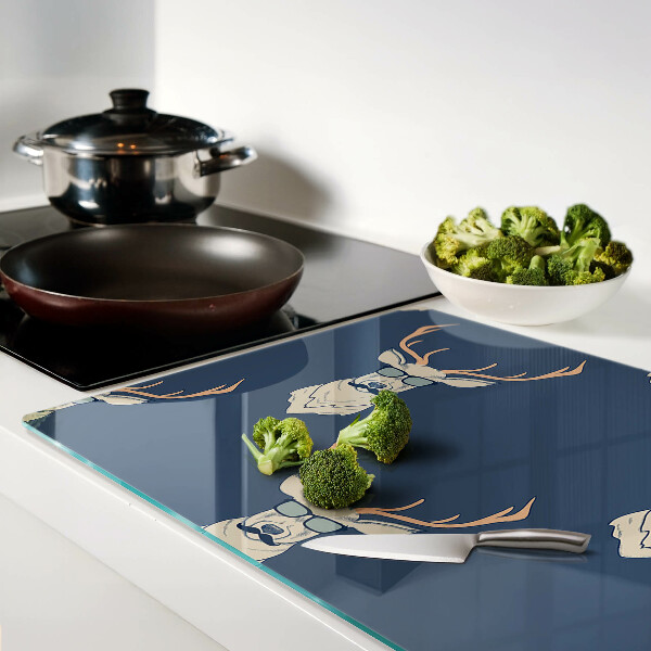 Schneidebrett Rentiere mit Sonnenbrille