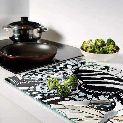 Schneidebrett glas Schmetterlingsmotiv in verschiedenen Farben