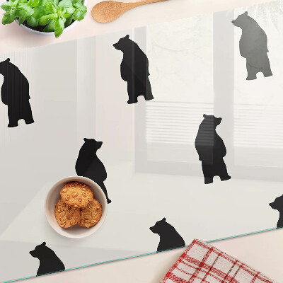 Schneidebrett mit Silhouetten von Bären