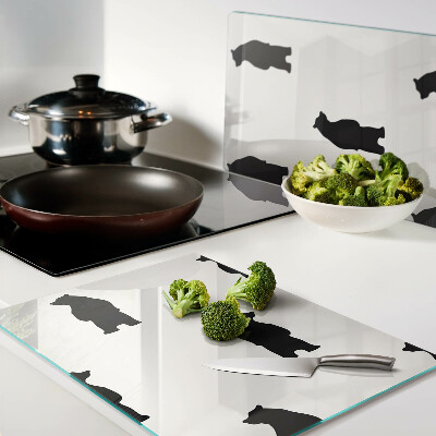 Schneidebrett mit Silhouetten von Bären