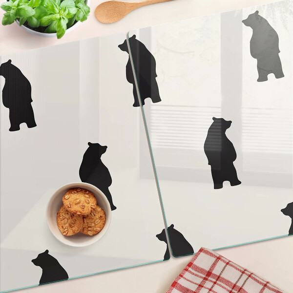 Schneidebrett Silhouetten von Bären