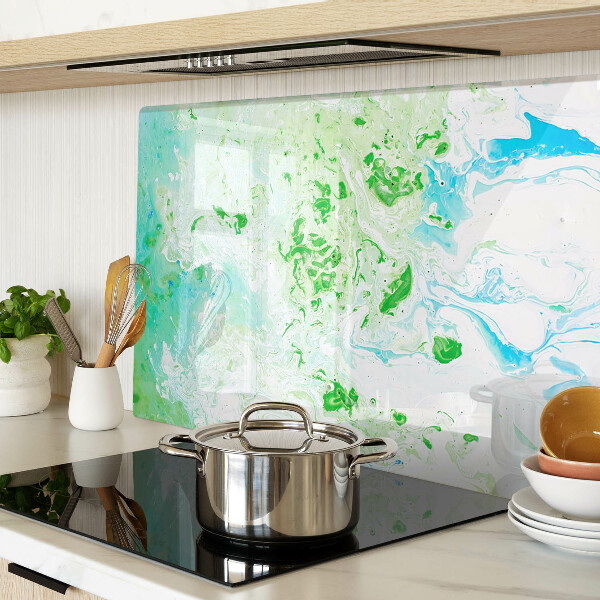 Schneidebrett glas Abstrakte Wirbel in Grün und Blau