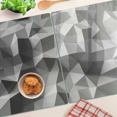 Glas Schneidebrett mit abstraktem geometrischem Muster