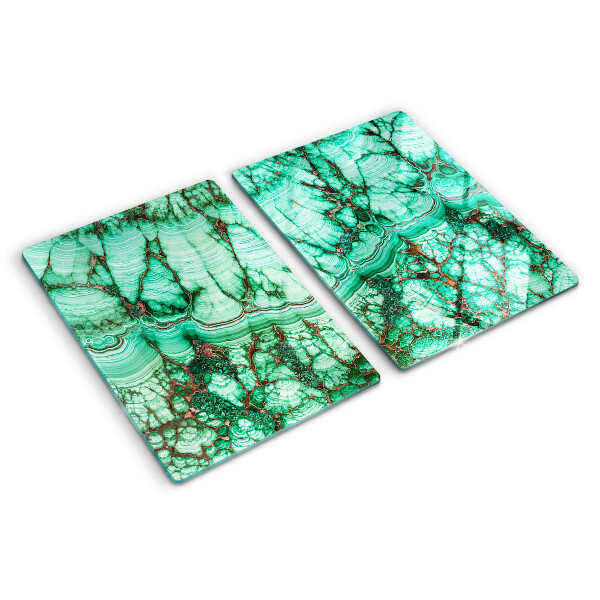 Schneidebrett Marmor in Grüntönen