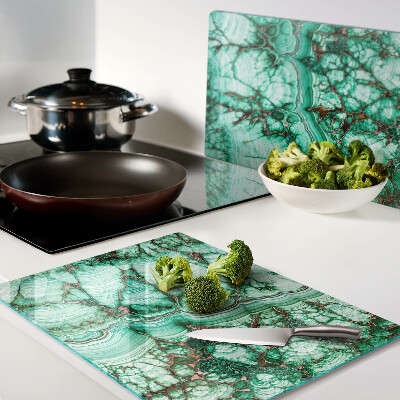 Schneidebrett Marmor in Grüntönen