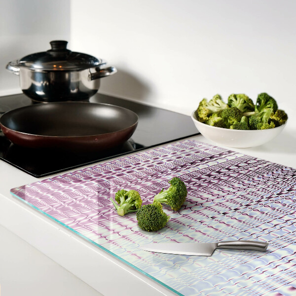 Schneidebrett glas Wellen in Rosatönen