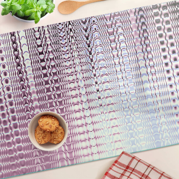 Schneidebrett glas Wellen in Rosatönen