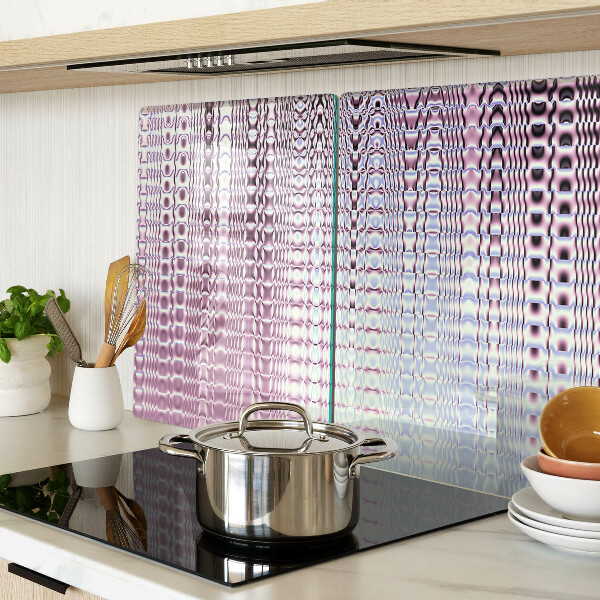 Schneidebrett glas Wellen in Rosatönen