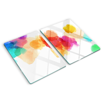 Schneidebrett glas Bunte Wasserfarbenflecken