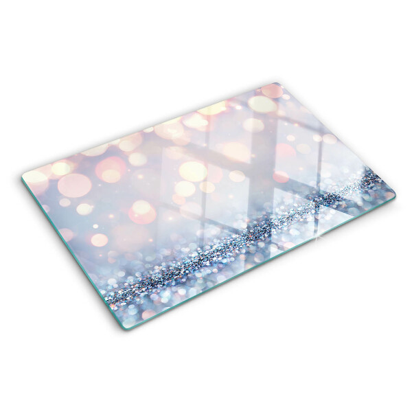 Glas schneidebrett Funkelnde Lichter mit Diamantakzent