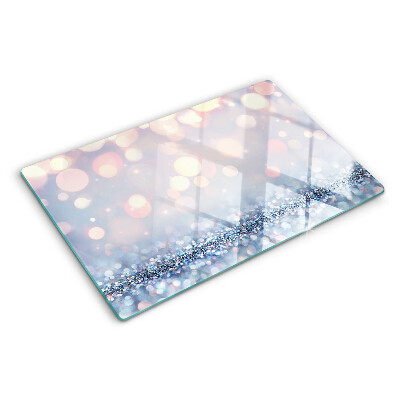 Glas schneidebrett Funkelnde Lichter mit Diamantakzent