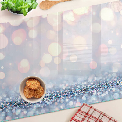 Glas schneidebrett Funkelnde Lichter mit Diamantakzent