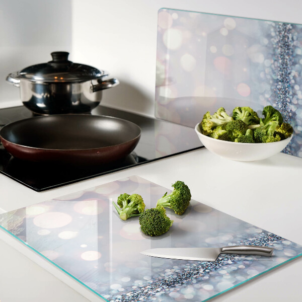 Glas schneidebrett Funkelnde Lichter mit Diamantakzent