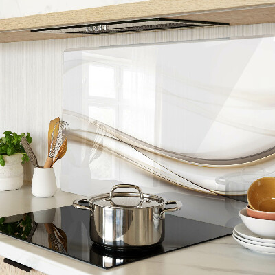 Glas schneidebrett Abstrakte Wellen in Beigetönen