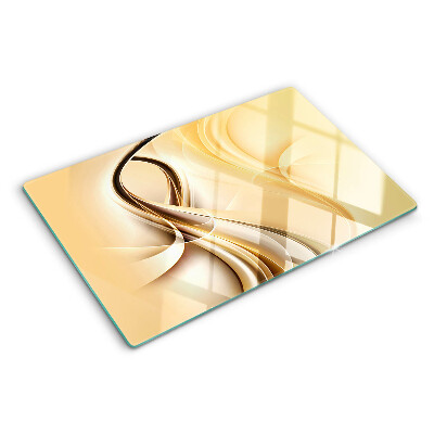 Schneidebrett Abstrakte Wellen in Beigetönen