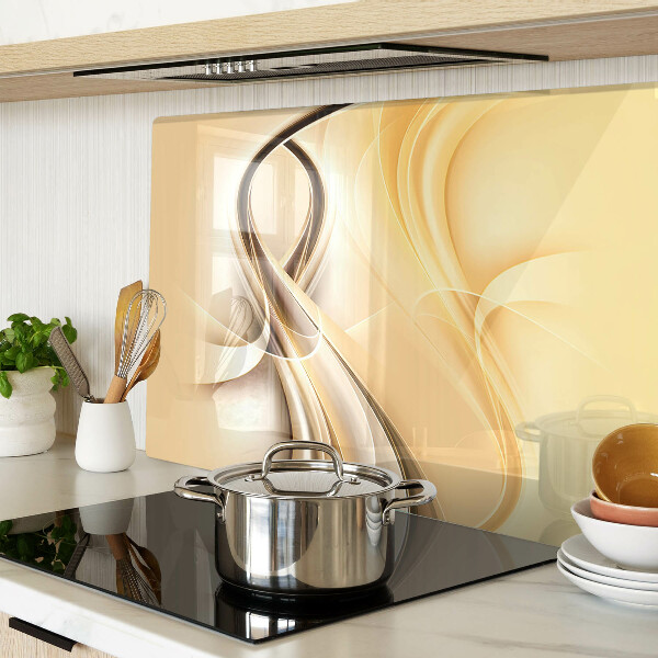 Schneidebrett Abstrakte Wellen in Beigetönen